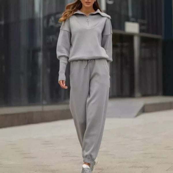 Zaylee | Modern Zip-Up Sweater & Joggers Set
