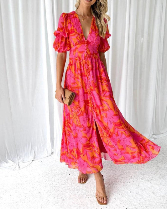 Derana | Rose Red Maxi Dress