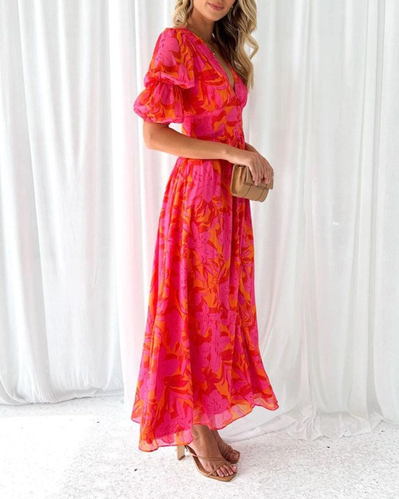 Derana | Rose Red Maxi Dress