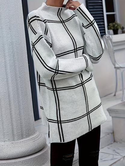 Vienna | Stylish Grid Sweater