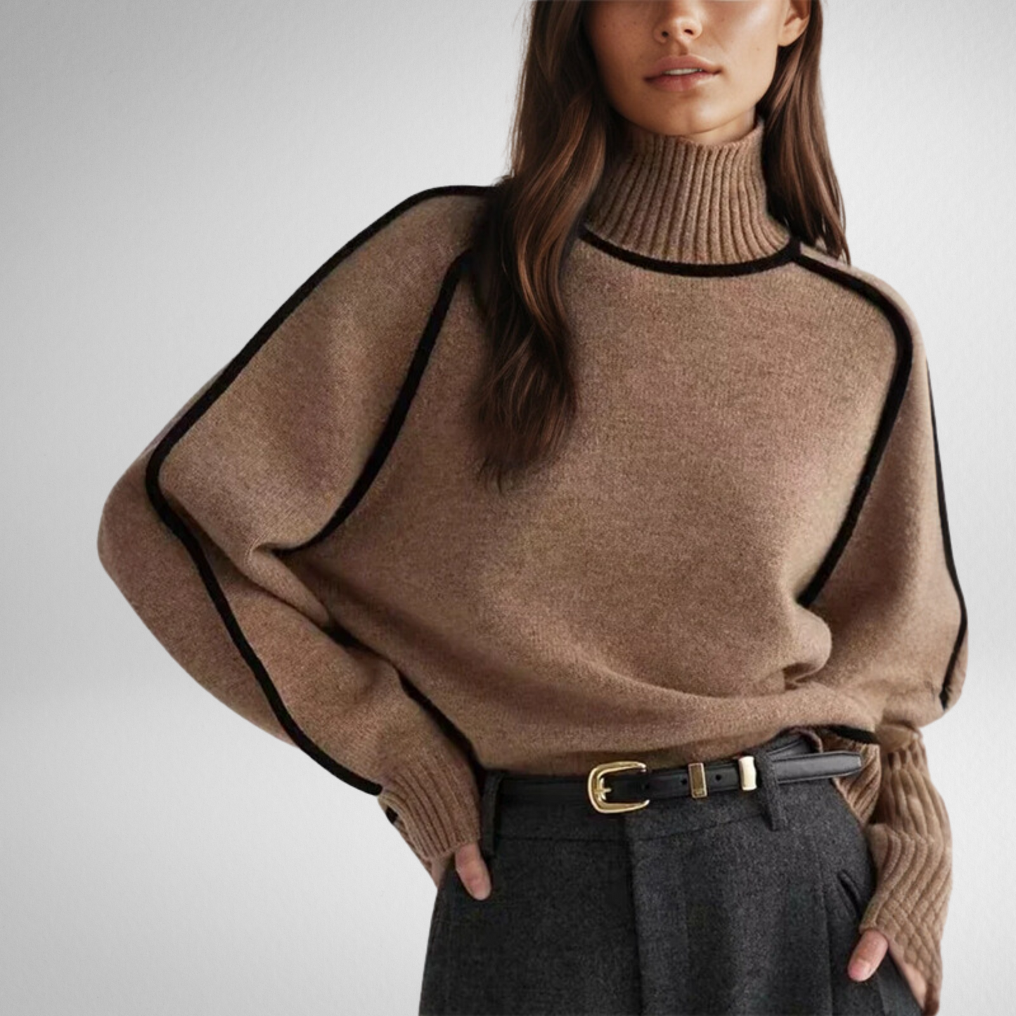 Adela | Overzied Couture Turtleneck Sweater